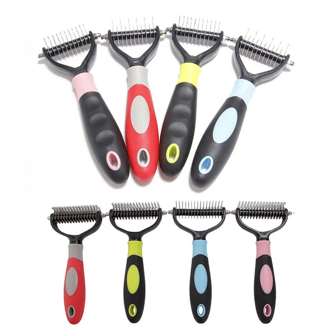 Pet Dog Cat Comb Brush Dematting Undercoat Grooming Comb Rake Professional Tool