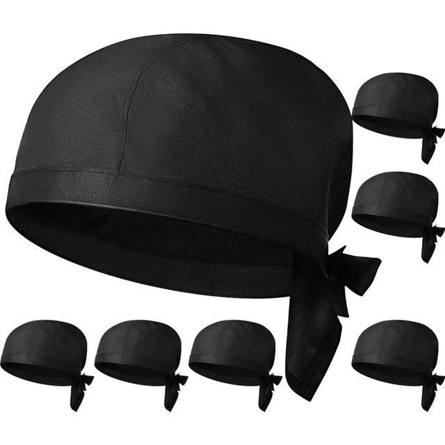 7pcs Premium Multi-use Black Kitchen Cooking Hat Hats For Chef for Restaurant