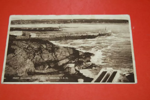 George V    postcard , Douglas Head, Port Skillion  & The Harbour  , Isle of Man