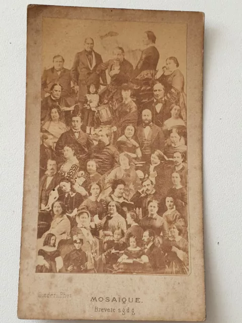 Photo ancienne Albuminé Disdéri vers 1860 La famille de l'empereur Napoléon III