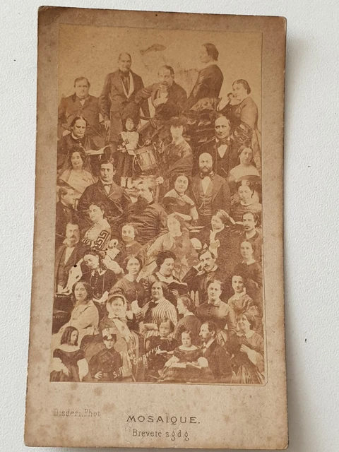 Photo ancienne Albuminé Disdéri vers 1860 La famille de l'empereur Napoléon III