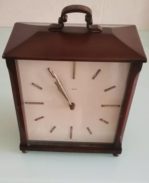 Reloj  antiguo inglés  de sobremesa  o chimenea. Marca SMITHS Enfield. Años 50