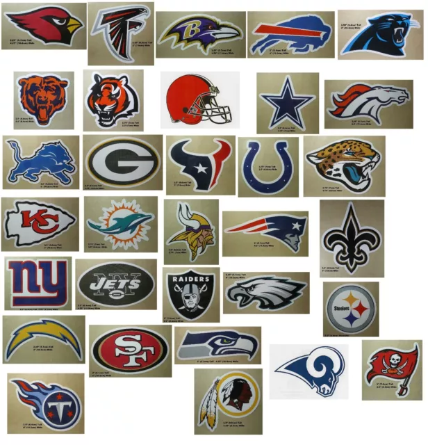 NFL Football Decal Sticker Team Logo Designs Licensed