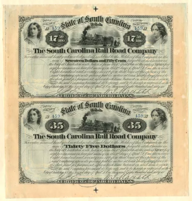 South Carolina Railroad Co. - Bond - Railroad Bonds