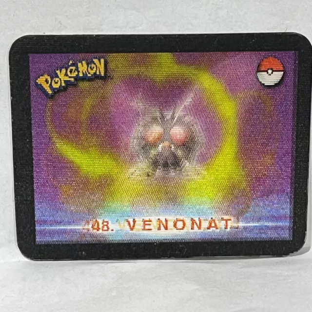 Pokemon Stadium Action 3DS 2000 Lenticular Card Tazo 15/50 Venonat Venomoth