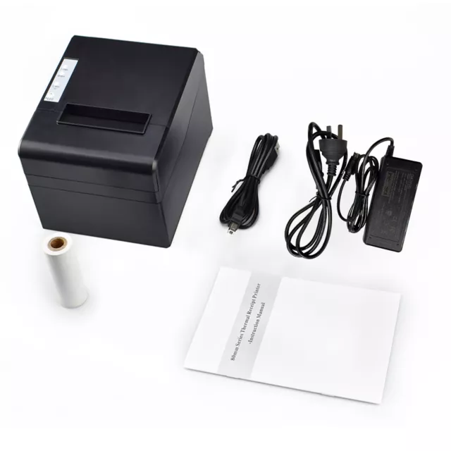 USB&LAN 80mm Thermal Receipt Printer Direct Thermal Printing ESC/POS Printer AU