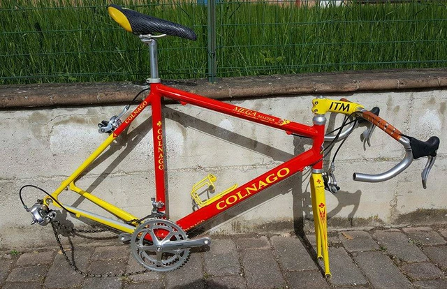 Cadre De Vélo De Course Colnago Super Avec Groupeset Campagnolo - À Restaurer, Occasion