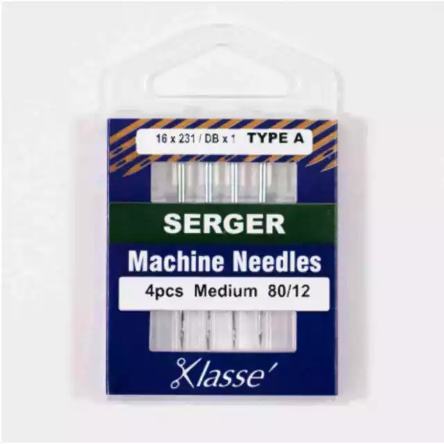 Klasse Sewing Machine Needles - Overlocker Type A, 16x231/DBx1, size 80/12