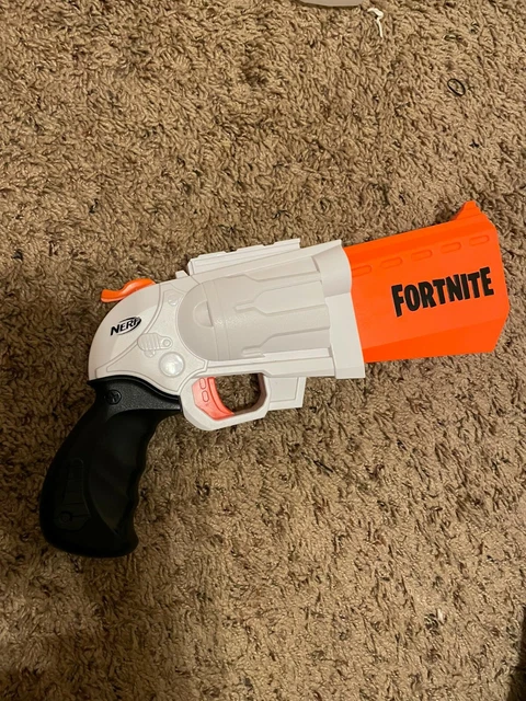 Nerf Fortnite SR Blaster -- 4-Dart Hammer Action *No Scope*