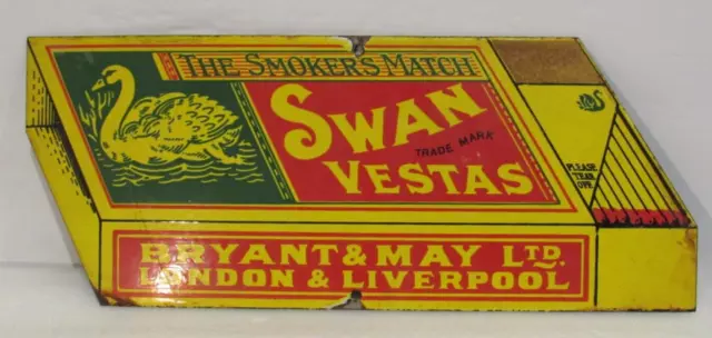 The Smoker's Match Swan Vestas Bryant & May Ltd, London And Liverpool Sign