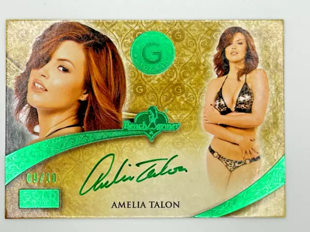 AMELIA TALON 2021 Benchwarmer Gold Edition AUTOGRAPH CARD Green Foil