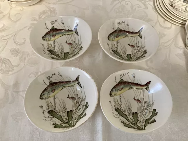 Johnson Brothers China FISH Cereal Bowls #5 Set Of 4