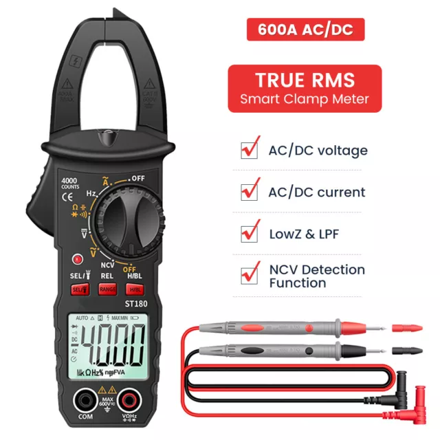 Multimetro pinze AC&DC misuratore pinza elettrica amperometro pinza TRMS NCV LCD