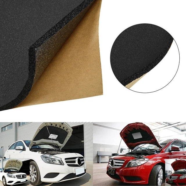 Auto Schalldämmmatte Selbstklebend – 2m X 0,5m, Schwarz, Wasser- & Flammfest Für Motorhaube & Mehr