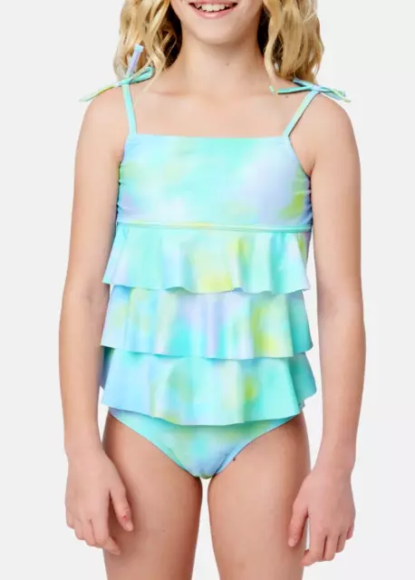 JUSTICE Tankini Swimsuit Bikini Swim Size 6 - 18 Girls Mint Blue