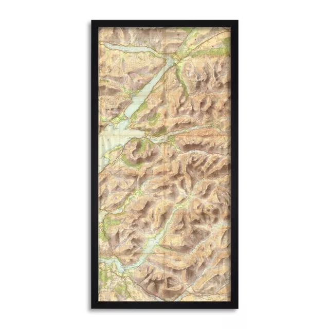 Map Ordnance Survey 1959 Lorn Lochaber Scotland Long Framed Wall Art 25X12 In