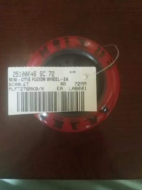 (RED+BLACK) - Fuzion SCARLET Pro Scooter Wheel 72MM-SHIPS N 24 HOURS