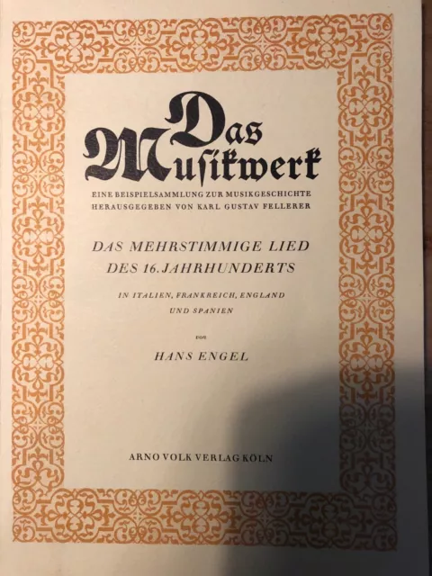 Das Musikwerk/ Lied des 16.Jahrhunderts - Volk Verlag