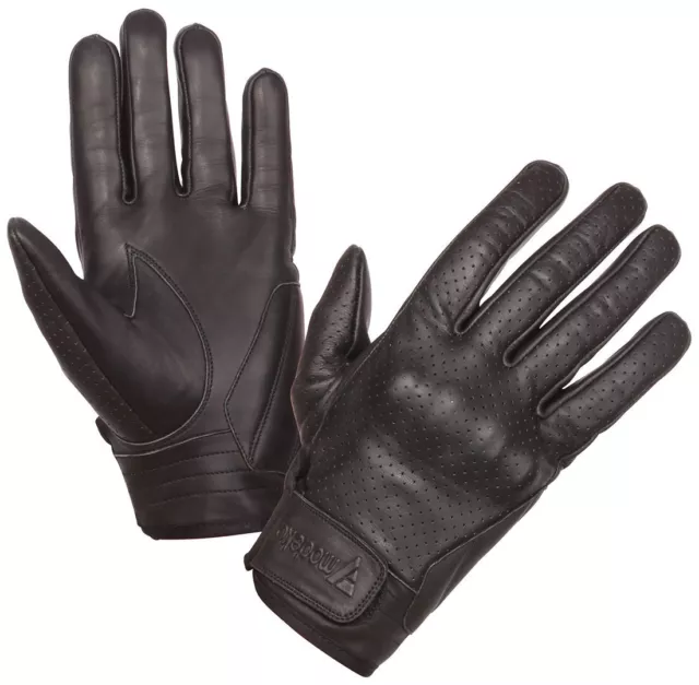 Modeka Hot Classic Leder schwarz Gr. 9 Motorradhandschuhe