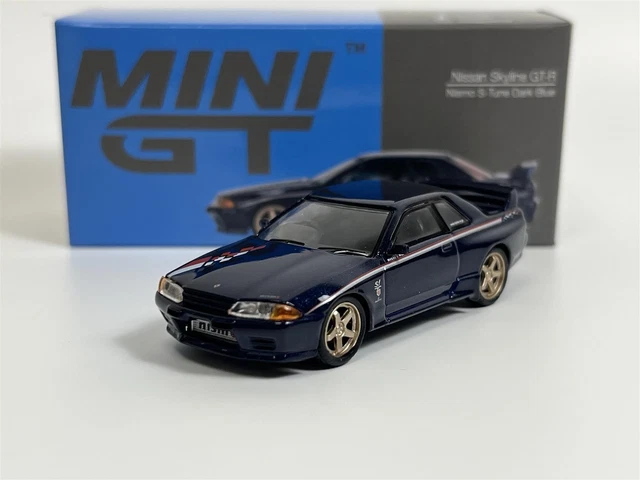 NISSAN SKYLINE GT-R R32 Nismo S-Tune Blu Scuro Scala 1:64 Mini GT ...
