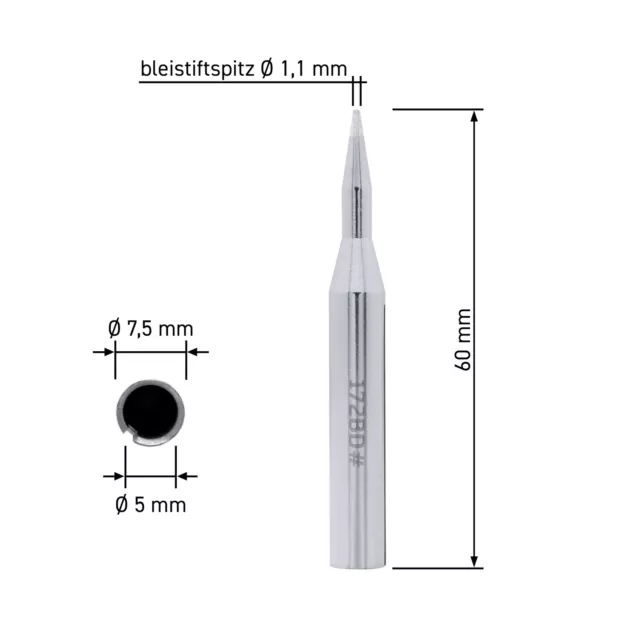 ERSA ERSADUR Lötspitze für Multitip C25 gerade bleistiftspitz 1,1 mm 0172BD