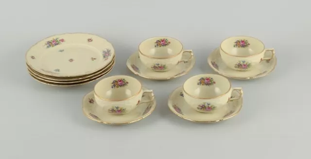 Rosenthal, Germany, "Sanssouci" four coffee cups with  saucers and cake plates