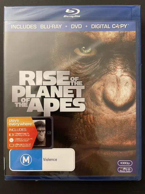 Rise Of The Planet Of The Apes | Blu-Ray | Region B | Brand New | Sealed