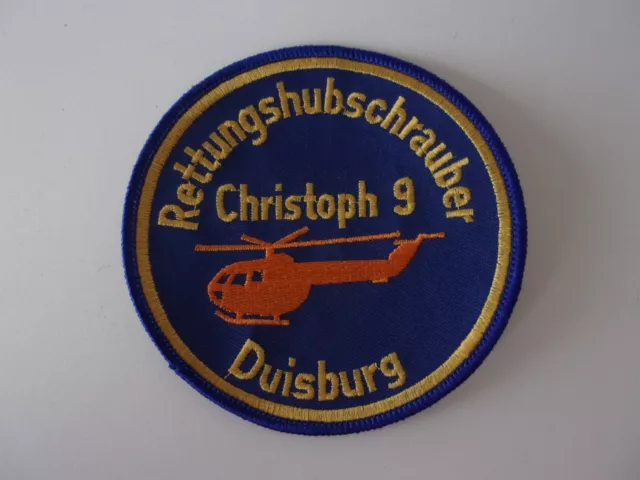 Ärmelabzeichen Feuerwehr Rettungshubschrauber Christoph 9 Duisburg alte Art