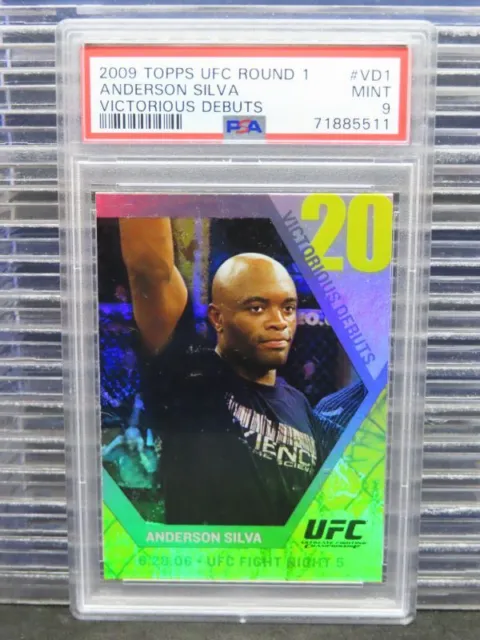 2009 Topps UFC Round 1 Anderson Silva Victorious Debuts Rookie RC VD1 PSA 9 MINT