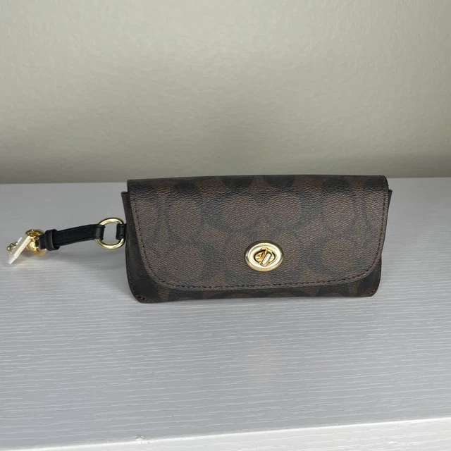 COACH SUNGLASS CASE In Signature Canvas 122.74 PicClick AU