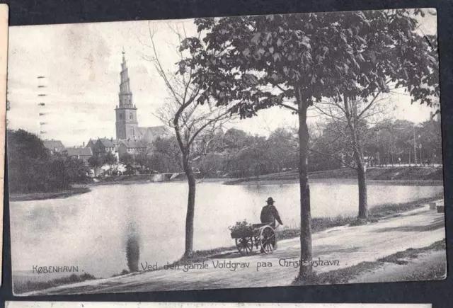 DENMARK Old postcard KJOBENHAVN  TO PARIS  YEAR 1907