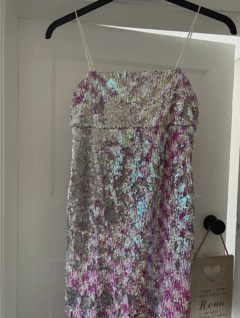 Topshop pink hotsell sequin dress