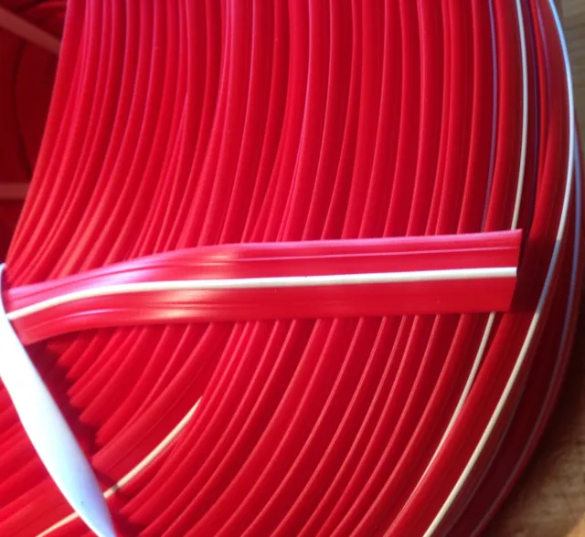 Kederband 12 mm rot weiß Leistenfüller 20 m Abdeckprofil für Wohnwagen und Wohnm