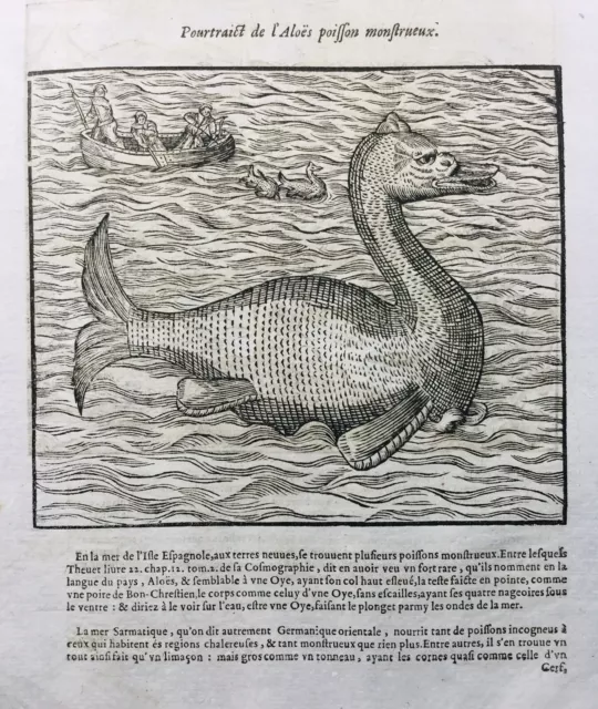 Crocodile 1614 Herpétologie Éthologie Poissons Amérique Gravure Ambroise Paré