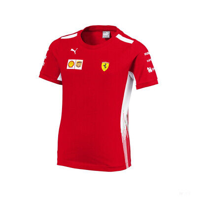 T-Shirt Scuderia Ferrari Team da ragazzo Puma Bambino Abbigliamento Top e t-shirt T-shirt T-shirt a maniche corte 