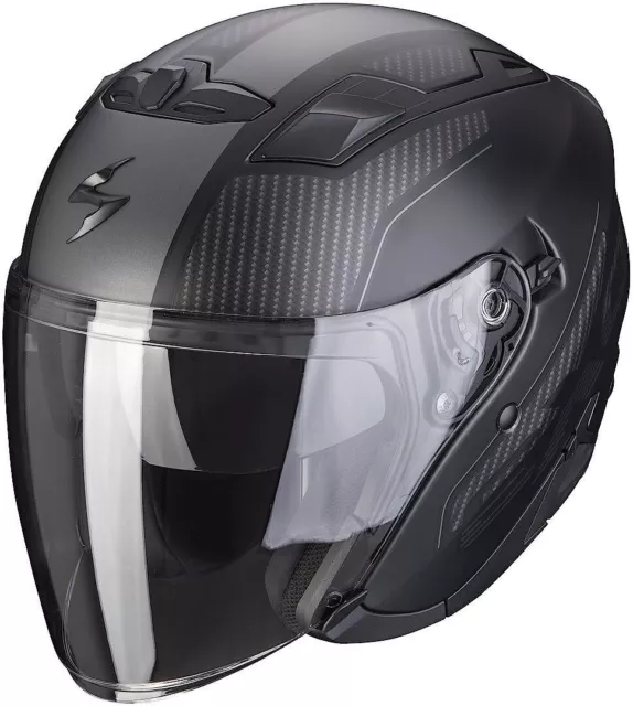 Casco Helmet Moto Jet Scorpion Exo 230 Condor Nero Grigio Opaco Tg Xl