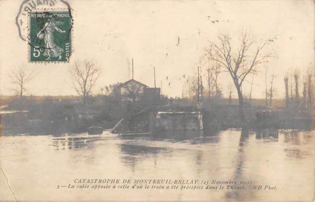 Cpa 49 Catastrophe De Monreuil Bellay / The Culee Opposite That Of Or The Train