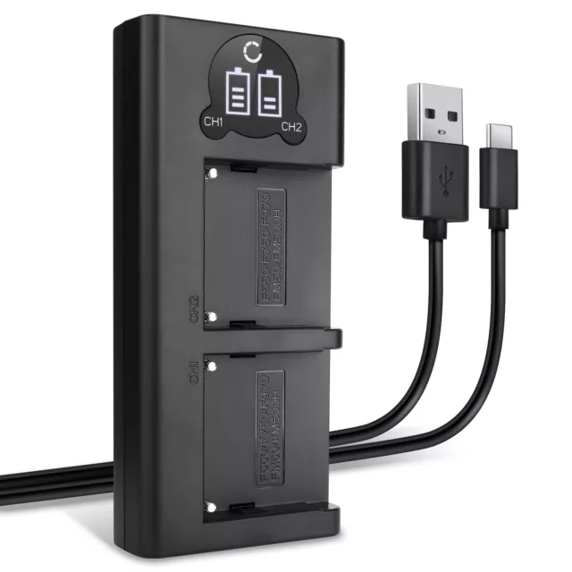 Chargeur Dual USB pour Sony NP-F970 NP-F930 Cordon de charge, Alimentation