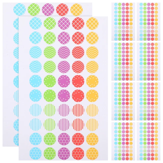 10 SHEETS REINFORCEMENTS Holepunched Pages Binder Stickers Loose Leaf