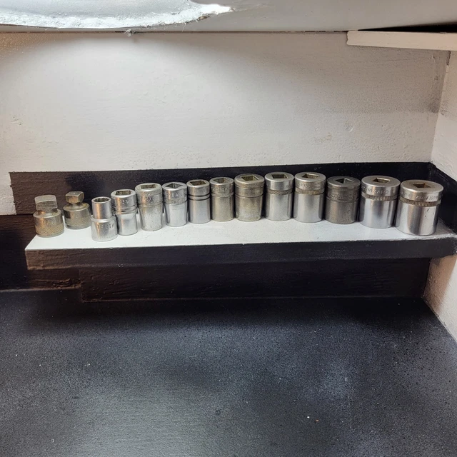 1/2" dr. 12-point socket set, made in usa by duro-chrome / indestro
