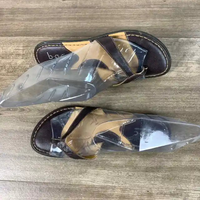 Born Boc Sandals Womens 7 M Brown Concept Cushioned Casual Thong Slide Flip Flop