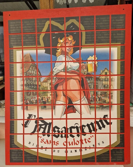 Ancien rare carton publicitaire, Bière Edelweiss vers 1950, vendu en l'état