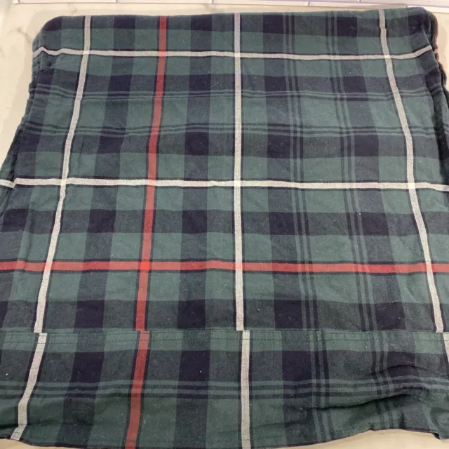 Ralph Lauren Standard Pillowcase SKATING PARTY BRADLEY TARTAN Blue Green Plaid