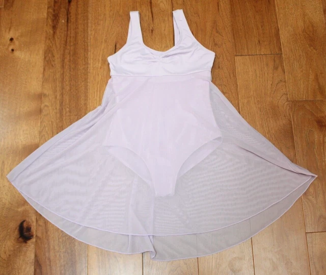 Lavendar SKIRTED LEOTARD size 8 10 Girls Empire Waist Ballet Dance EXCELLENT
