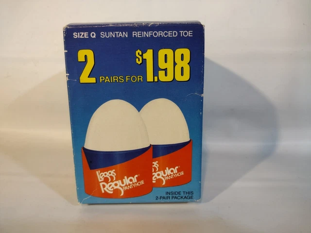 Leggs Regular Pantyhose size Queen 2 pair Suntan Reinforced Toe