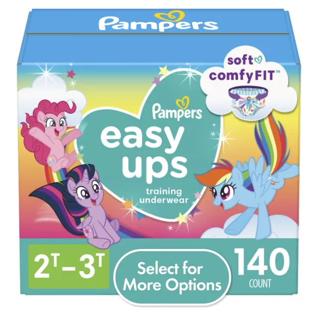 PAMPERS EASY UPS Training Pants Boys and Girls, Size 4 (2T-3T), 140 White  $75.38 - PicClick