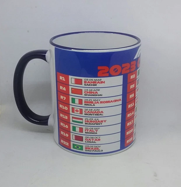 FORMULA 1 COFFEE Mug 2024 Calendar Motorsport Christmas Present Xmas