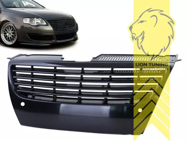 Sportgrill Kühlergrill für VW Passat 3C Limousine Variant schwarz für PDC