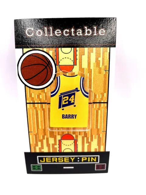 Golden State Warriors Rick Barry jersey lapel pin-Classic DUBS Collectable-HOF