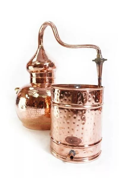 Alambic 20L en cuivre artisanal  ❀ soudé avec thermomètre - "CopperGarden®"